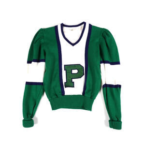 Vintage 60s Varsity Letterman Wool Sweater Womens Small Size 36 Coleman Mills